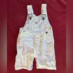 Vintage 90s Baby GUESS by Georges Marciano White Jean Overalls 18mo